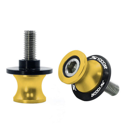 Gold Swingarm Spools for BMW S1000R S1000RR (2014-2018) - M8 Screws