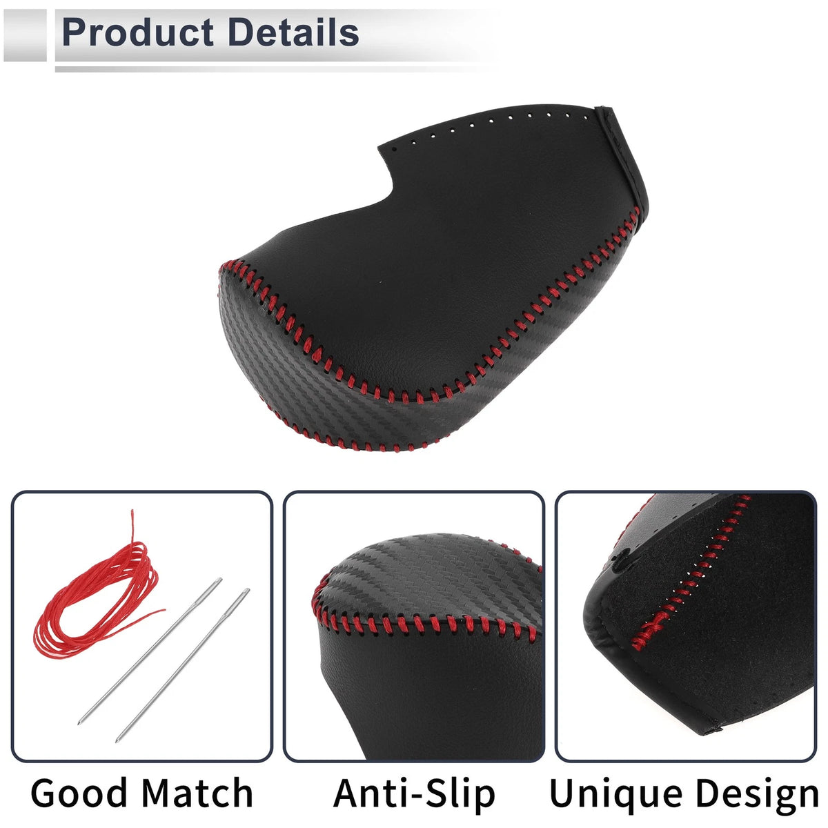 Black Carbon Fiber Gear Shift Knob Cover for Honda Civic (2012-2014)