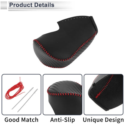 Black Carbon Fiber Gear Shift Knob Cover for Honda Civic (2012-2014)