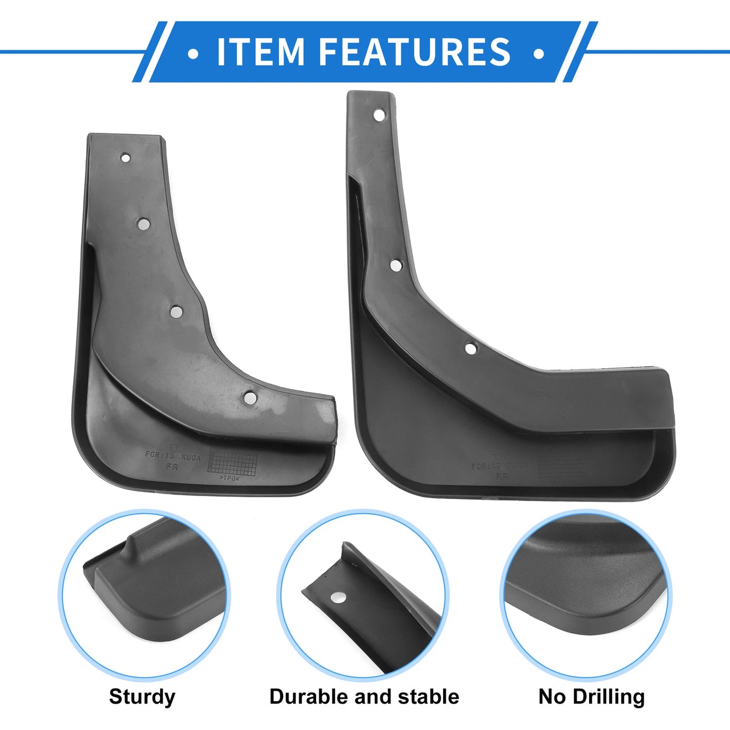 Mud Flap Splash Guards for Ford Kuga (2013-2019)