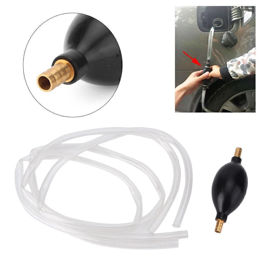 Fuel Primer Hand Siphon Pump for Gas Petrol Diesel Liquid Transfer Hose New