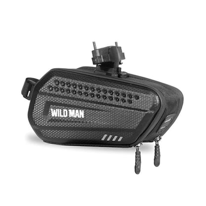 Hard Shell Waterproof Saddle Bag for WILDMAN MTB Bicycle (Fits Most Models)