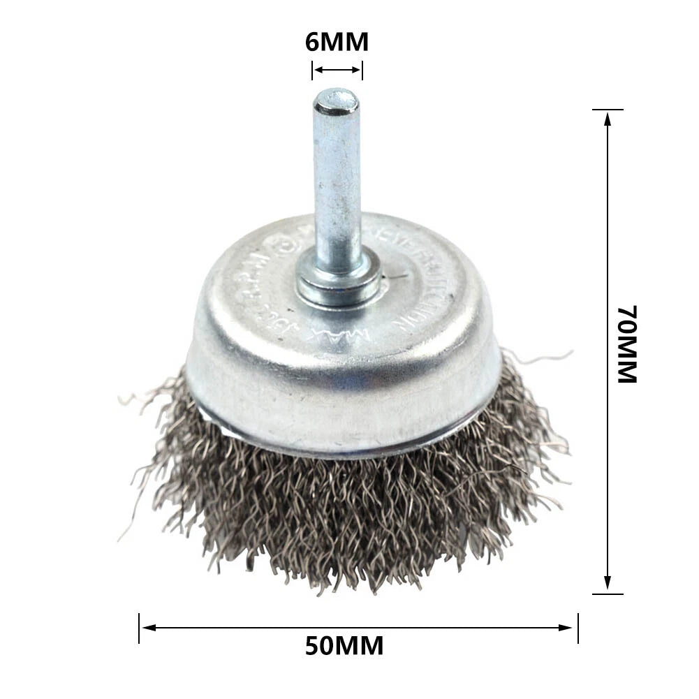 Stainless Steel Wire Wheel Cup Brush Set for Drill Rotary Tool (No Year)