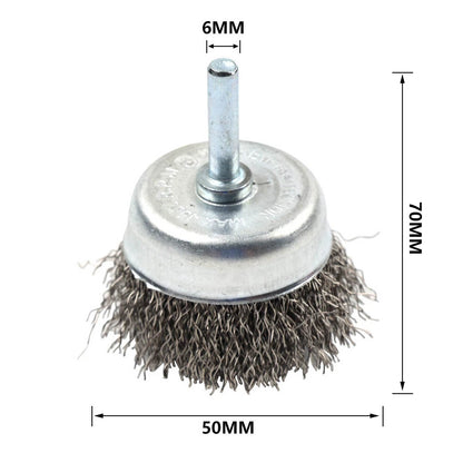 Stainless Steel Wire Wheel Cup Brush Set for Drill Rotary Tool (No Year)