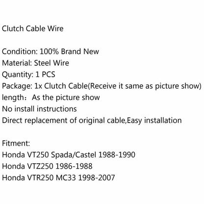 Clutch Cable for Honda VT250 Spada/Castel (1988-1990)