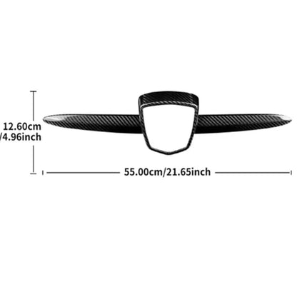 100% Gloss Carbon Fiber Front Emblem Cover Trim for Fiat 500 Abarth 2012-2019