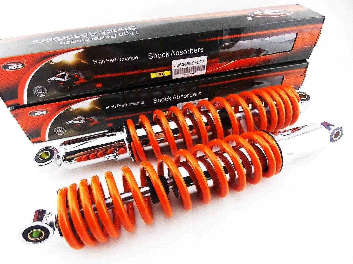 365mm JBS Orange/Chrome Shock Absorbers for Honda XL175