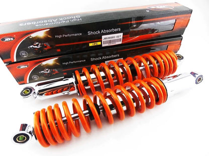 365mm JBS Orange/Chrome Shock Absorbers for Honda XL175