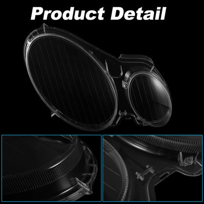 Front Headlight Lens Covers for Mercedes-Benz W211 (2002-2008)