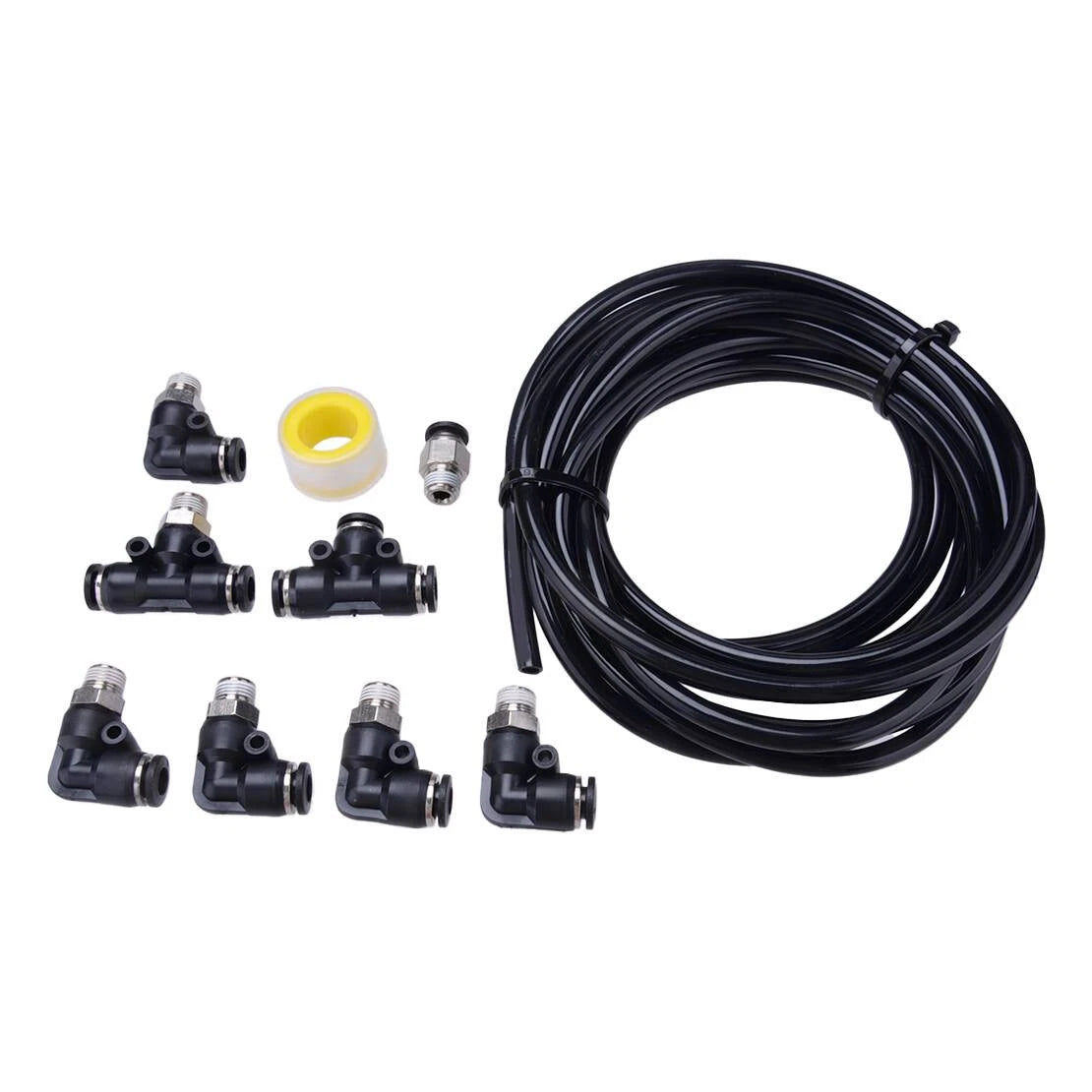 Black Push Lock Vacuum Fitting Set for Turbocharged Vehicles