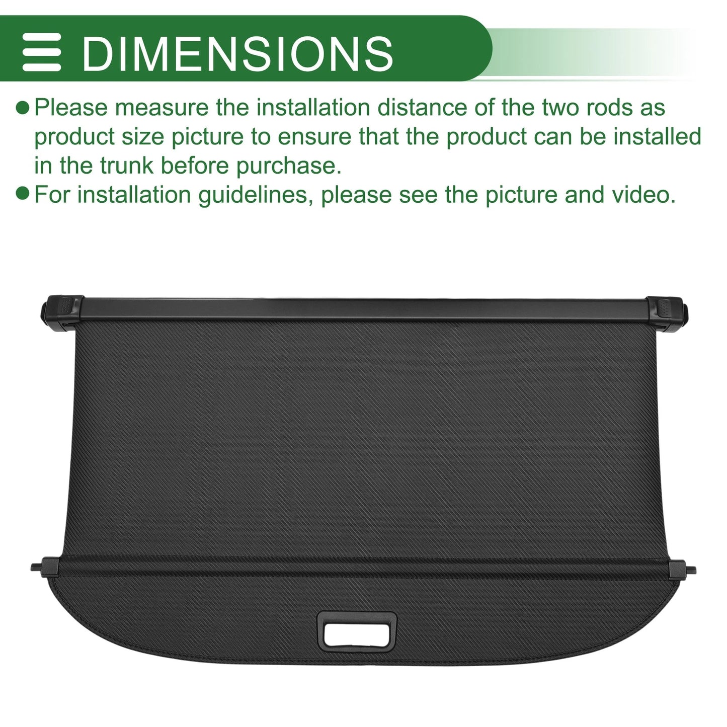 Car Trunk Retractable Cargo Cover for CHEVROLET Menlo (2020 - 2023) Black CF