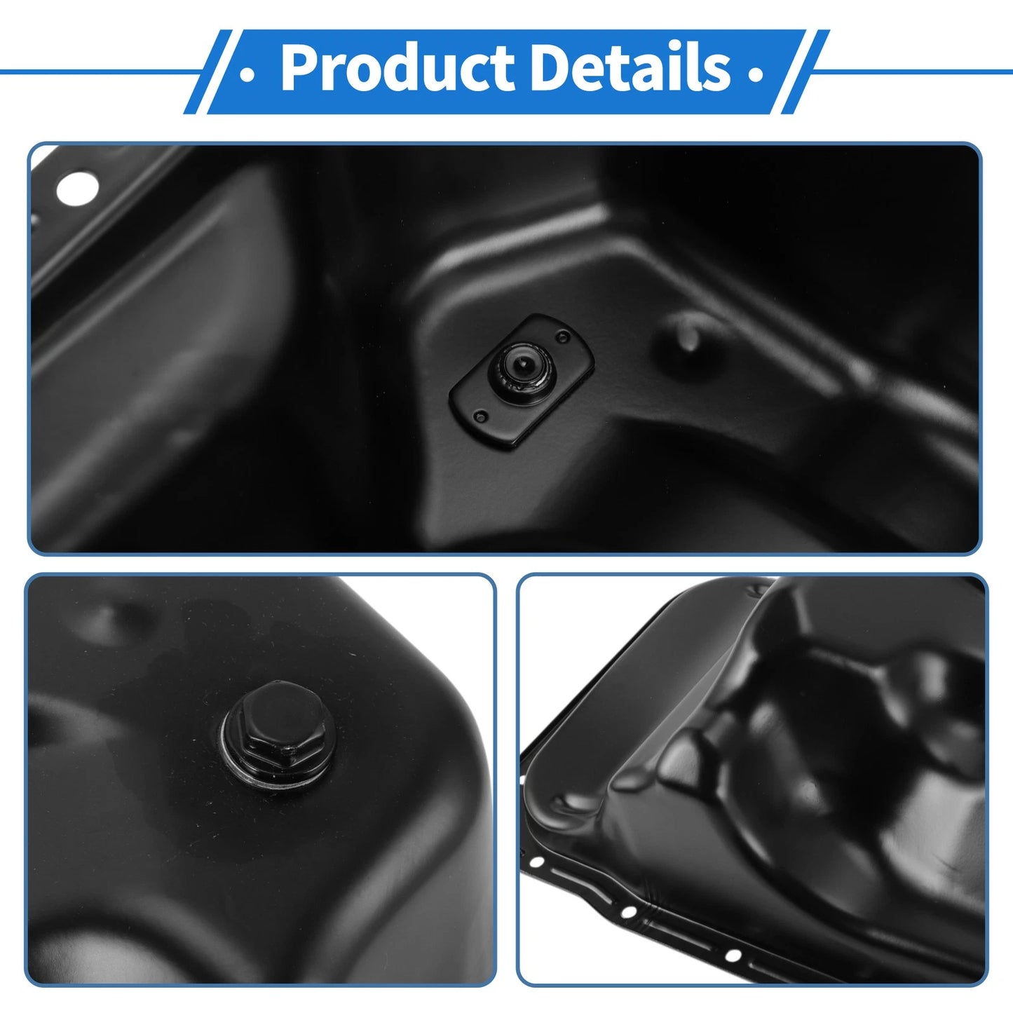 Engine Oil Pan for Toyota Hilux (1988-1997) - Steel Black