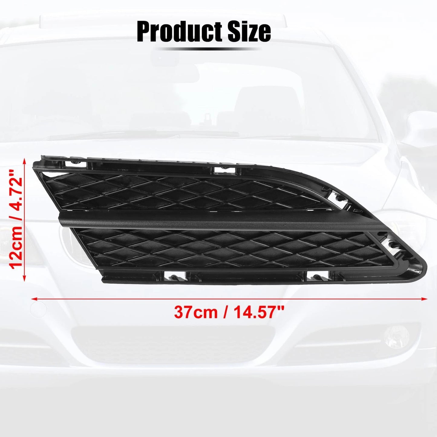 Right Fog Light Grille Trim for BMW 3 Series E90 2009-2012 Black