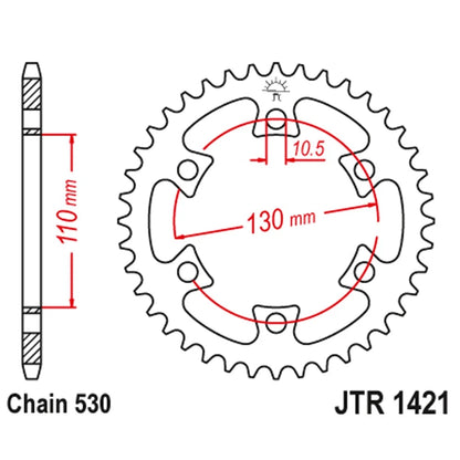 40T / Rear / Steel Sprocket for Can-Am DS650 (2004–2007)