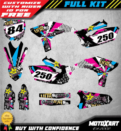 Custom Graphics Full Kit for Yamaha YZF 250 (2010-2013) RUSH STYLE Stickers