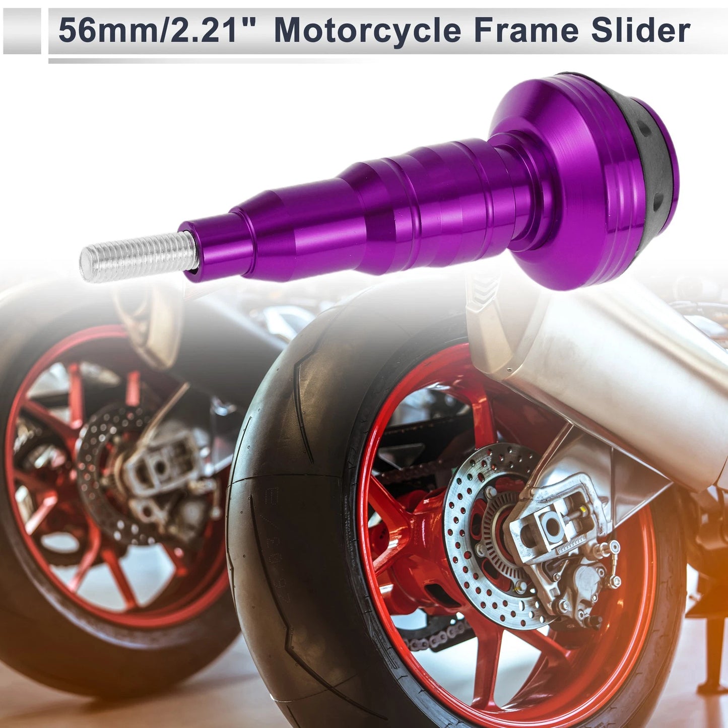 10mm Aluminum Alloy Motorcycle Slider Frame Bolt 1 Set Purple for Make Model