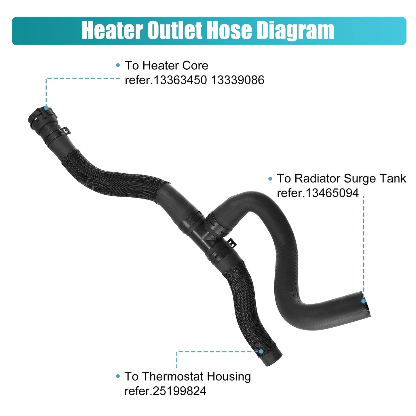 HVAC Outlet Heater Hose for Chevrolet Cruze (2011-2015)