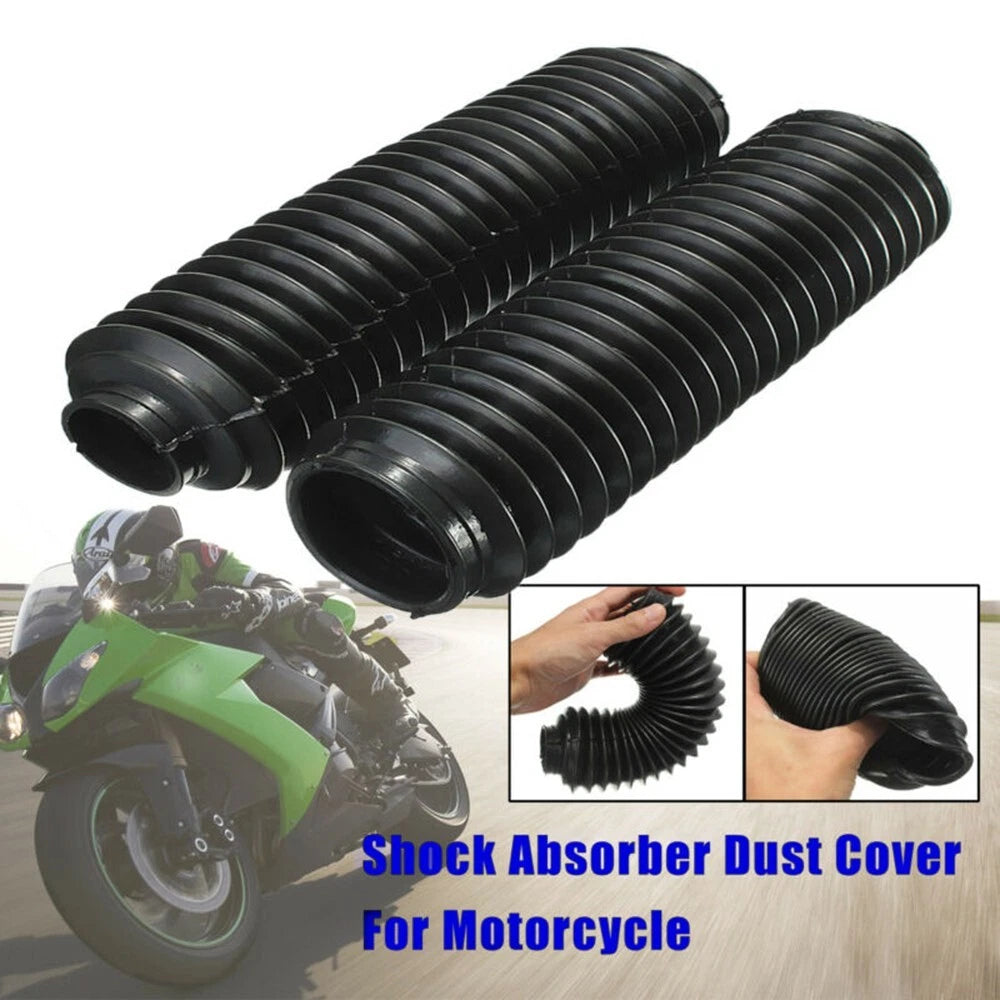 2 x Motorcycle Rubber Fork Gaiters Protector Shock Front Boots for CQR Model