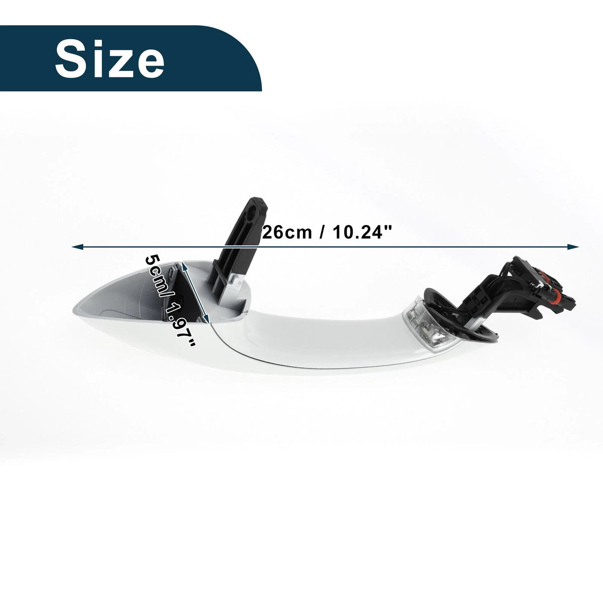Rear Left Exterior Door Handle for BMW F07 F10 White Silver Tone