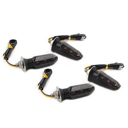 4X Universal 12V LED Turn Signal Lights for Motorcycle - Amber (All Years)
