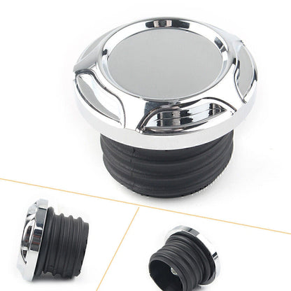 CNC Cut Chrome Gas Cap for Harley Dyna Softail
