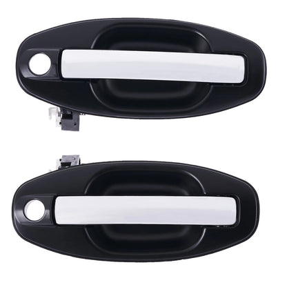 2 x Front Outer Door Handles Chrome for Hyundai Santa Fe (2000-2005)