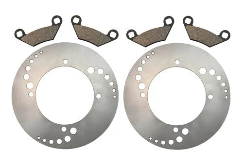 2 x Disc Brake Rotors & Pads for Polaris Scrambler 1000 (2014–2019)