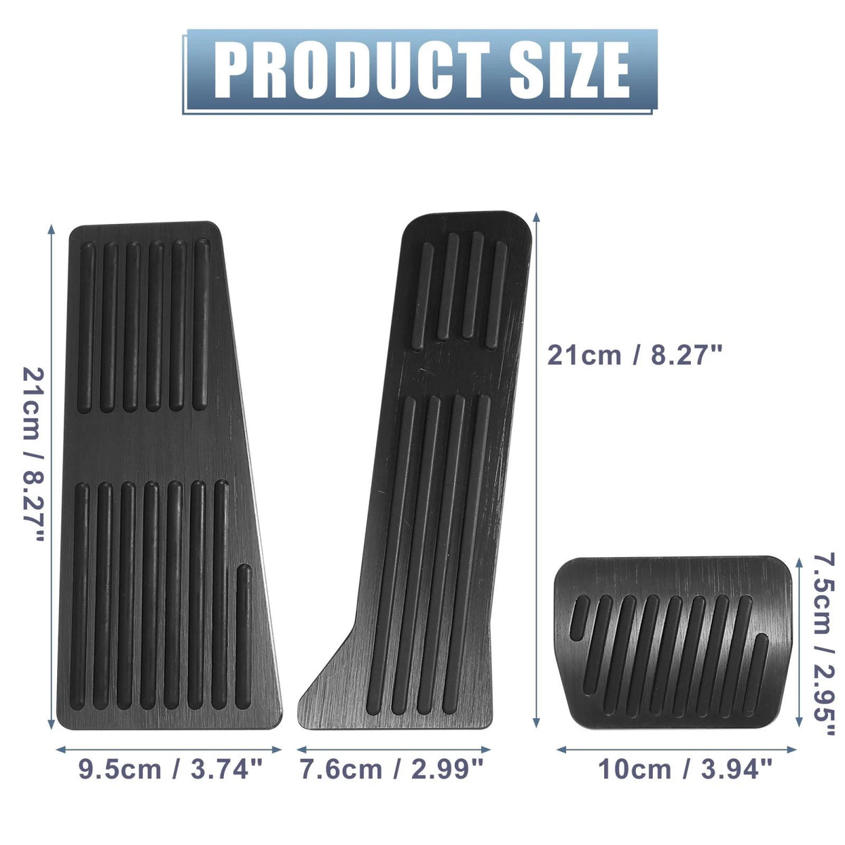 3 Pcs Brake Gas Accelerator Rest Pedal Kit for Mazda 2 3 6 CX-3 (2003-2023)