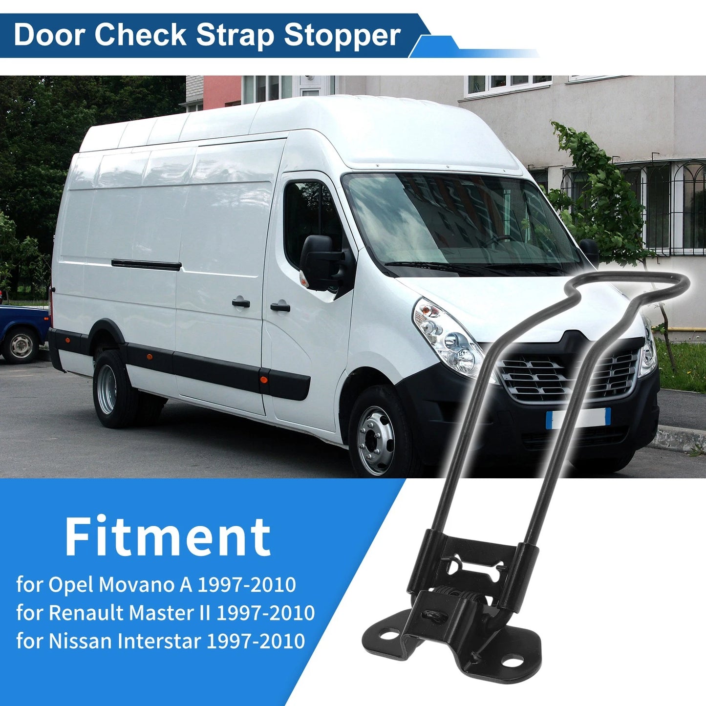 Rear Left & Right Door Check Straps for Opel Movano A (1997-2010)