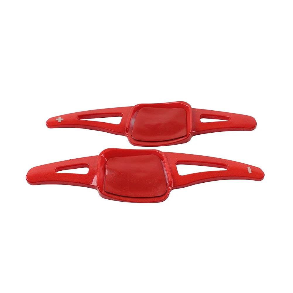 Red Steering Wheel Paddle Shifter Extensions for VW Golf, Atlas, Sharan, Touareg