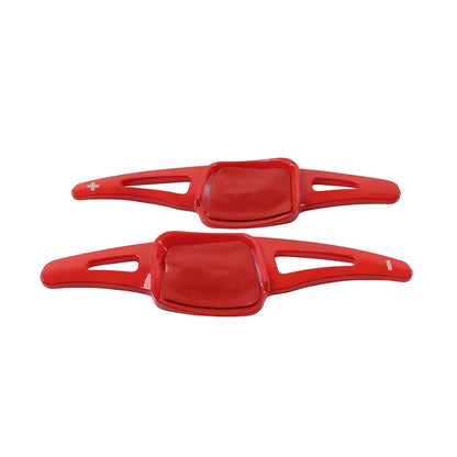 Red Steering Wheel Paddle Shifter Extensions for VW Golf, Atlas, Sharan, Touareg