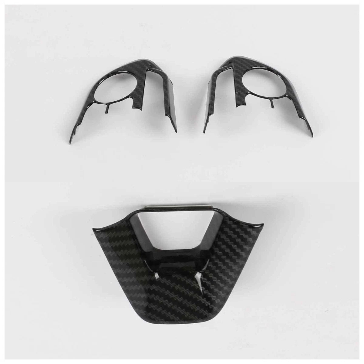Steering Wheel Lid ABS Fiber Cover Trim for Toyota Corolla Sedan 3pcs (2020-2024)