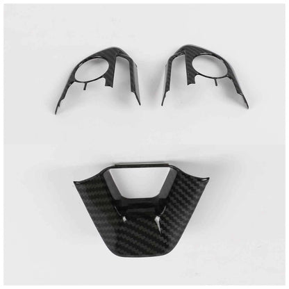 Steering Wheel Lid ABS Fiber Cover Trim for Toyota Corolla Sedan 3pcs (2020-2024)