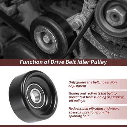 Accessory Drive Belt Idler Pulley for Ford Jeep Dodge GMC