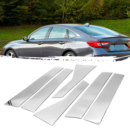 Chrome 6 x Pillar Post Window Door Trim Covers for Honda Accord (2018-2020)