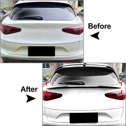 Glossy Black Rear Trunk Middle Spoiler Wing for Alfa Romeo Stelvio (2017-2024)