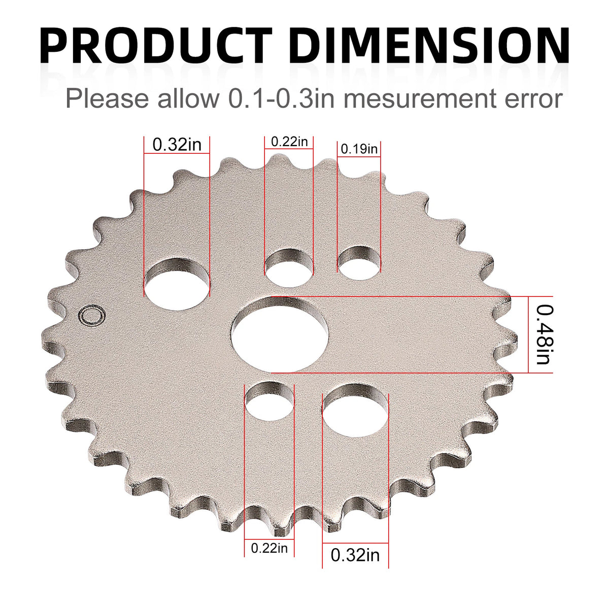 Camshaft Sprocket 28T w/ Timing Chain for Honda CRF80F (2004–2013)