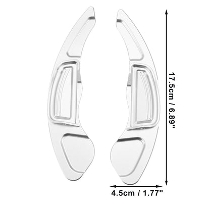 Silver Tone Steering Wheel Paddle Shifter Extend Cover for Honda Civic (2009-2011)