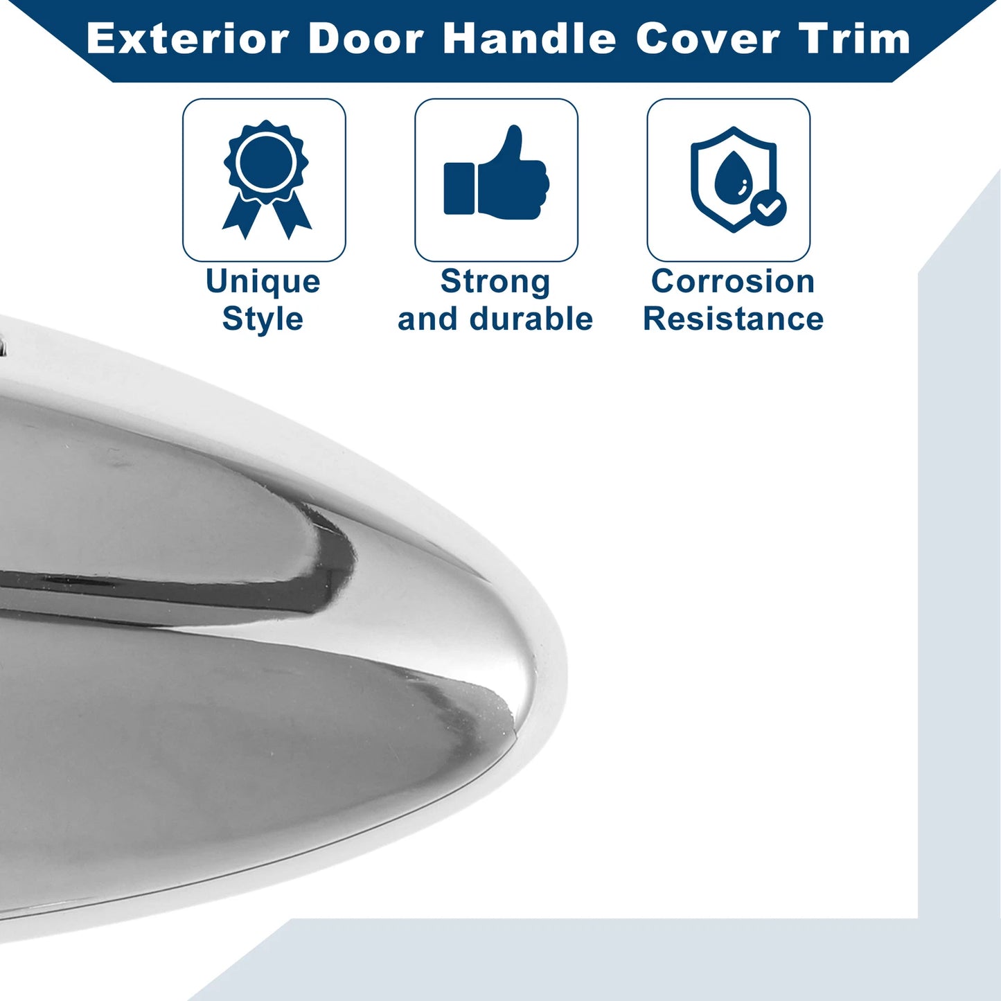 Exterior Door Handle Cover Trim for Lexus LS460 (2008-2015) Chrome Silver