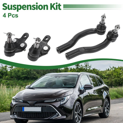 4 Pcs Front Suspension Kit Tie Rod Ends Ball Joints for Toyota Solara (2000-2008)