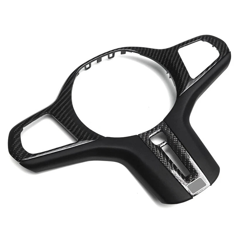 Real Carbon Fiber Steering Wheel Trim for BMW 5 Series G30 G31 M5 F90 (2017-2023)