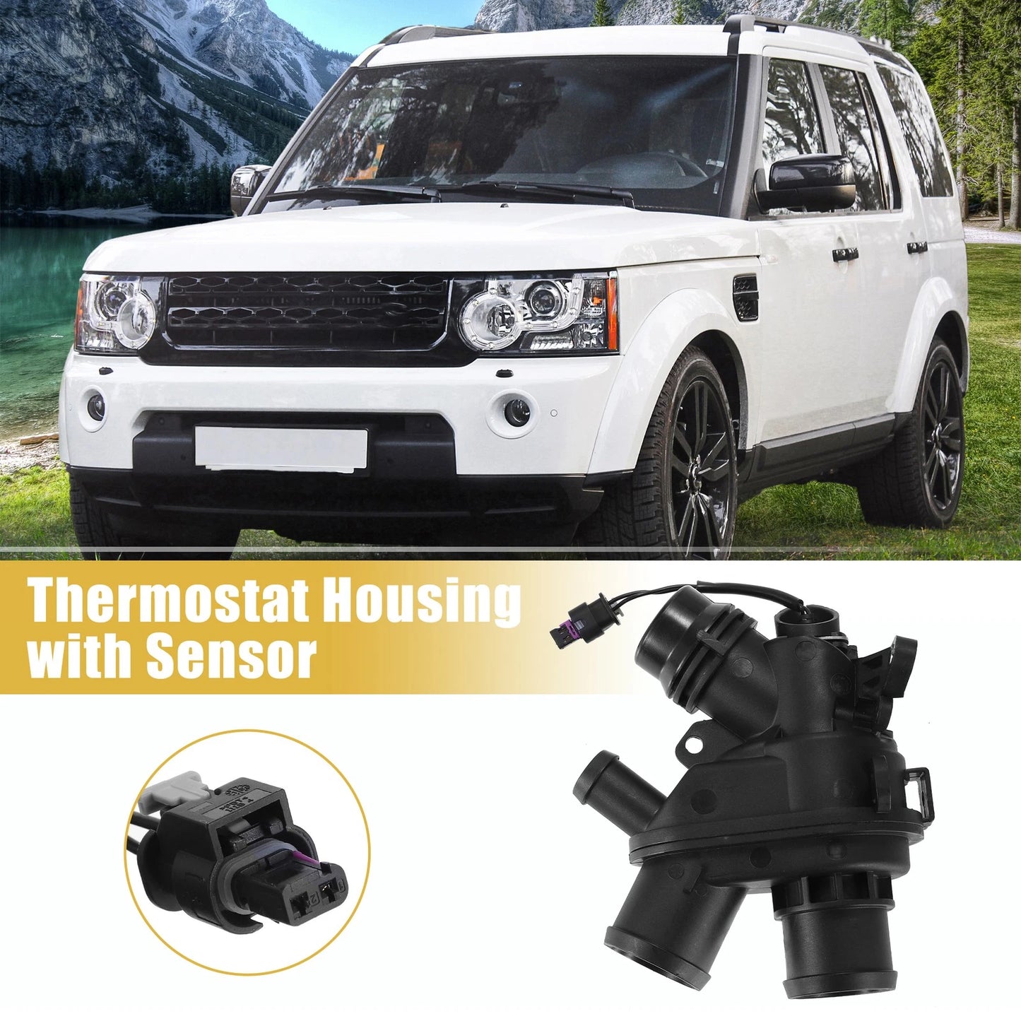 Thermostat Housing Assembly w/Sensor for Land Rover LR4 (2010-2016)