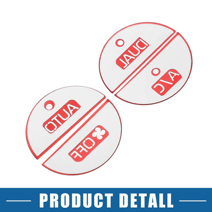 4 Pcs AC Switch Knob Cover Trim for Toyota RAV4 (2019-2022) Aluminum Alloy Red