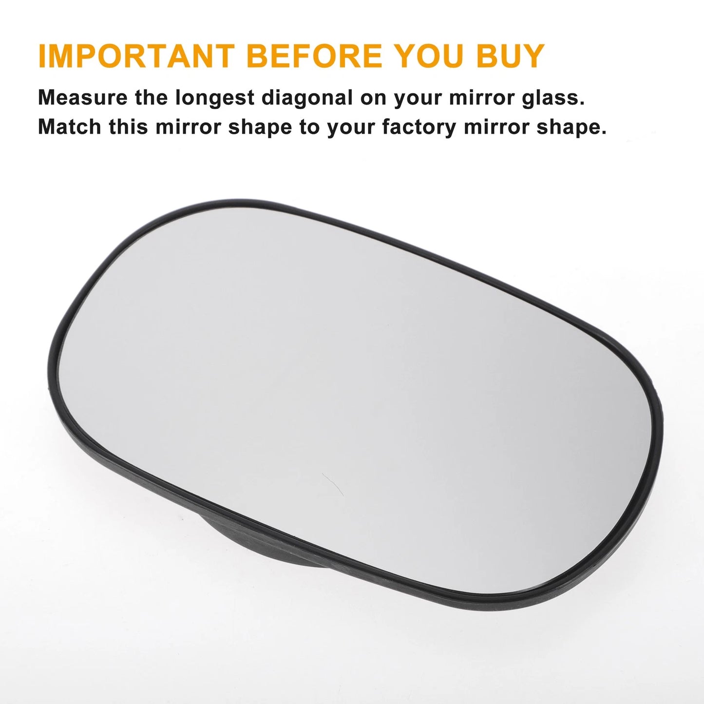 Right Side White Heated Mirror Glass for Ford Ka (1996-2008)