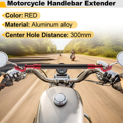 Balance Handle Bar Extender Bracket 300mm Center Hole Red Black for Motorcycle