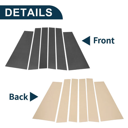 Door Pillar Window Trim / 6 Pcs / Carbon Fiber for Toyota Sienna (2021–2023)