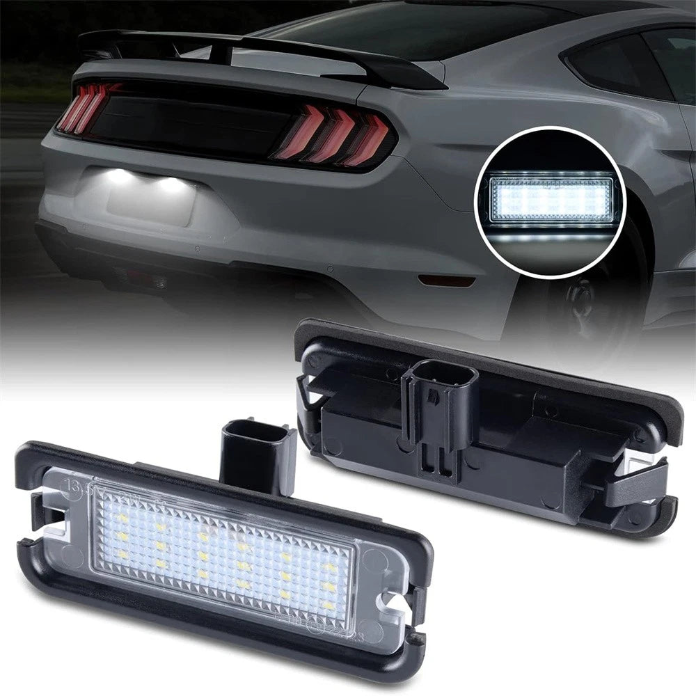 White Bright License Plate Light Housing for Ford Mustang (2015-2021)