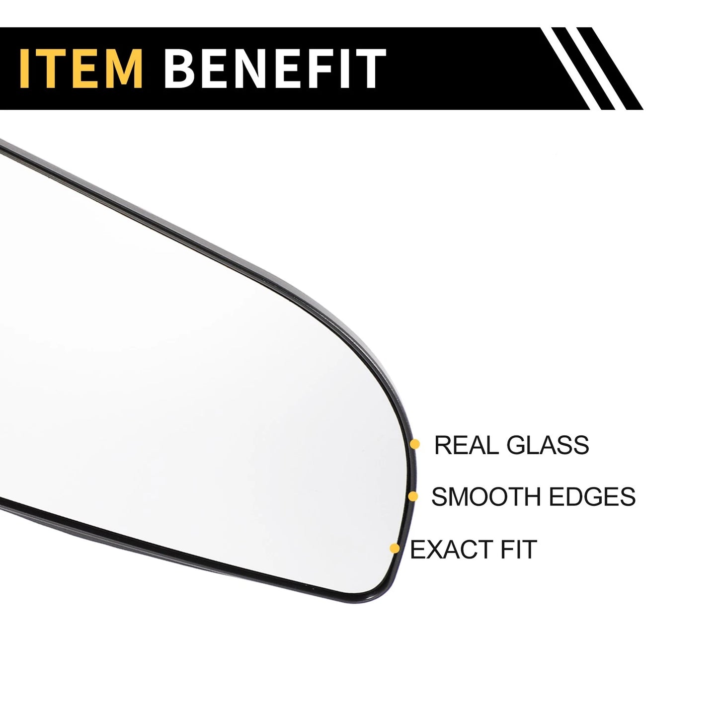 Left Mirror Glass Replacement for Dodge Ram 1500