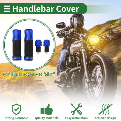 Hand Grips Cover Aluminum Alloy Rubber for Motorcycle