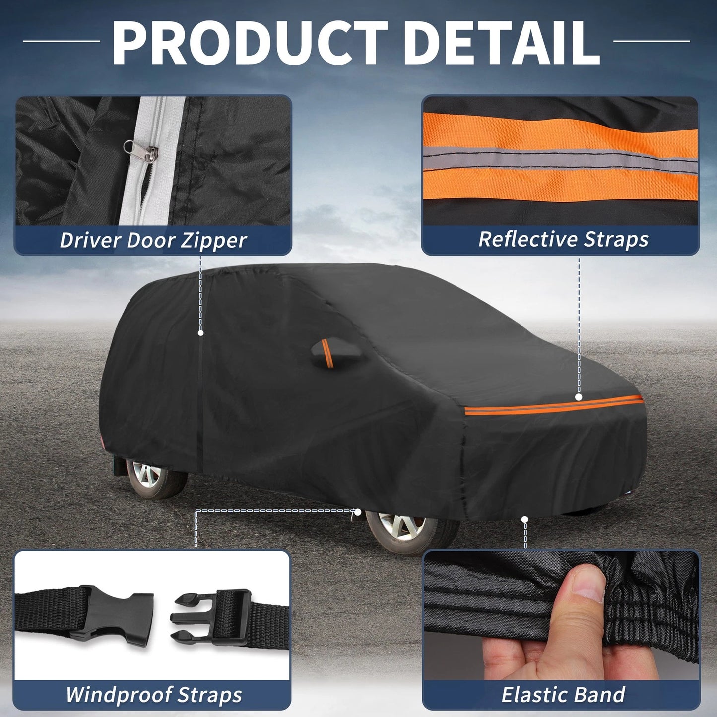Waterproof PEVA Spunlace Cotton Car Cover for Mercedes-Benz V-Klasse (2014-2021)